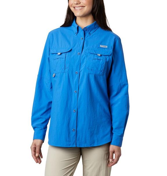 Columbia PFG Bahama Shirts Blue For Women's NZ58143 New Zealand